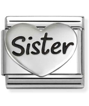 Charms Nomination Composable Silver serce z napisem siostra 33011420.jpg